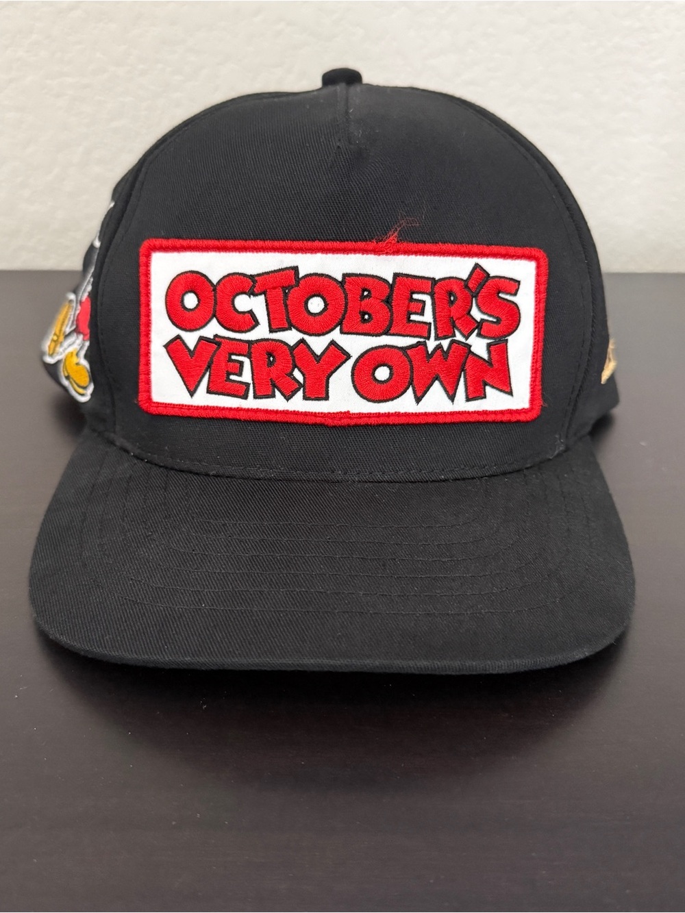 OVO x Disney Mickey October’s Very Own Chenille Snapback Hat Black